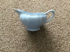 Vintage J & G Meakin Glamour Celeste Sol Cream/milk Jug in Powder Blue Ex Cond