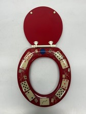 Vtg Playing Cards Lucite Toilet Seat Jonni Frame Poker Gambling Wall Hanger AsIs