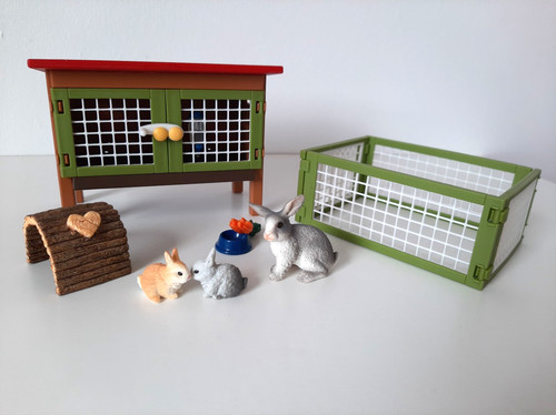 Schleich rabbit hutch set - hutch,