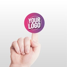 Personalised 64mm Round Labels, Custom Circle Logo Stickers, Business Packaging
