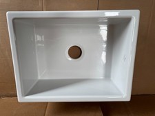 NEW UNUSED Whitebirk 60cm x 46cm Ceramic White Kitchen Sink AX04 Shaws belfast