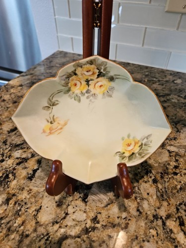 Antique yellow rose porcelain - antique,