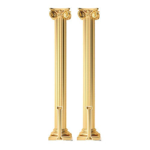 Golden roman columns pillars - roman,