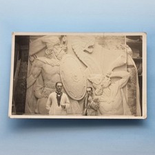 Viking Art Deco Frieze Postcard C1920 Real Photo Stone Mason Art Work AF