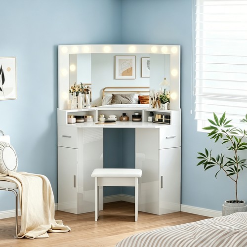 Corner dressing table - dressing, led