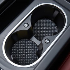 2Pcs Car Cup Mats Woven Foam Leather Non-Slip Car Insert Coaster Car Accessories