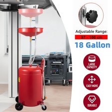 18 Gallon Workshop Waste Oil Drain Drainer Tank Heavy Duty Oil Collecting Pan UK