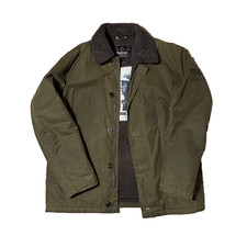 Barbour Steve Mcqueen Havasu Sherpa Wax Waterproof Jacket Archive Olive Size L