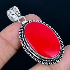 925 Silver Overlay Italian Red