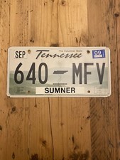 Vintage Tennessee - The Volunteer State US Car License Plate 640-MFV