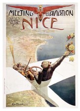 Vintage Nice Plane Art Print Railway Travel Poster A1/A2/A3/A4
