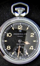 Ingersoll London Triumph Black Dial Militar Men's Pocket Watch -- Spares/Repairs