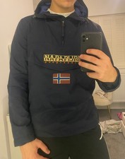 Napapijri Rainforest Mens Jacket medium Navy Anorak Winter Pull On