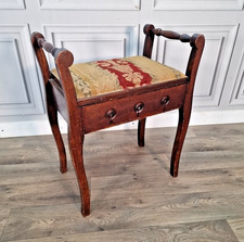 Antique Piano Stool Storage