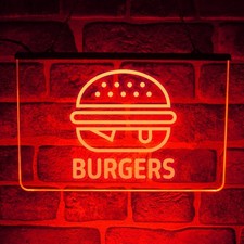 Burger Neon LED Light Up