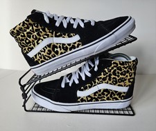 Vans Sk8 Hi Top Glitter Leopard Print UK Size 5.5