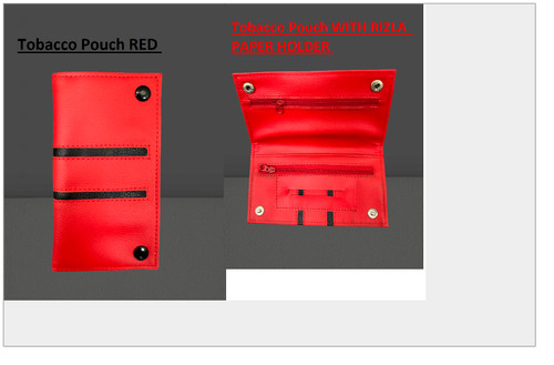 Tobacco pouch paper slot red - pouch,