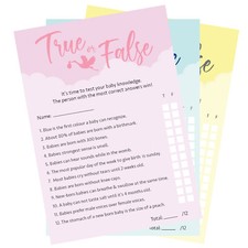 Baby shower games true - 12,