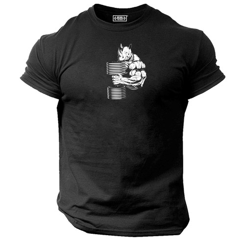 Rhino bodybuilding shirt gym - rhino,