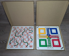 Tactile Board Game for the Blind Sladecolour Ludo & Snakes Ladders Wood Used Gd