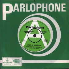 SHAKIN' STEVENS AND THE SUNSETS SPIRIT OF WOODSTOCK 7" VINYL demo 4 prong label 