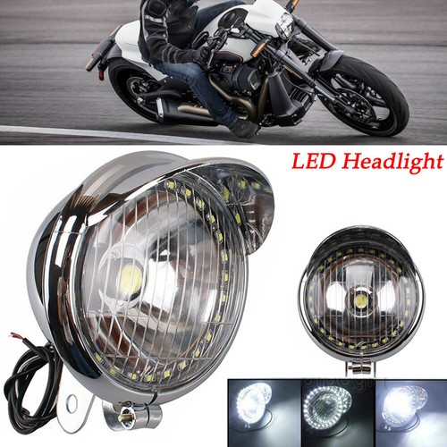 Chrome retro motorcycle led - chrome,