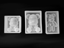 Pack of 3 Teddy bear Silicone