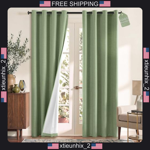 Linen blackout curtains - linen, set