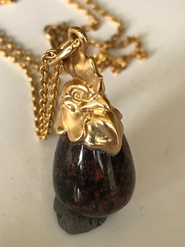 Silver faberge pedant gold - silver,