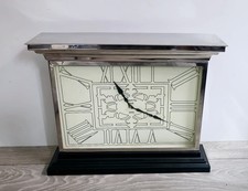 Vintage Extra Large Metal Square Mantle Clock Regent Sq. York