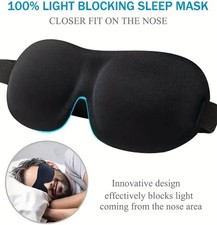 Soft Padded Sleep 3D Mask Eye Blackout Luxurious Blindfold Travel Eye Cover UK✅