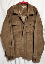 Purdey Men's Action Fit Cord Overshirt In Brown Neck Size 18.5