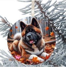Akita Dog Hanging Bauble Gift Present Decoration Christmas