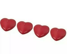 4 X Red HEART SHAPED FLOATING CANDLES
