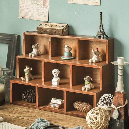 Tier wood showcase cabinet - 3,