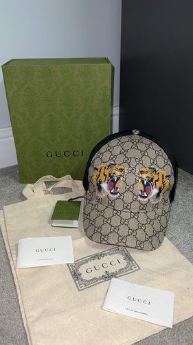 Gucci beige tiger cap - gucci,