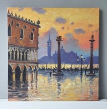 Venice San Giorgio at Sunset, oil painting on canvas