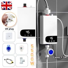 Electric Tankless Instant Water Heater Shower Head Kitchen Under Sink Bathroom