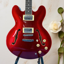 In Stock ES-335 red semi-hollow electric guitar with HH pickups mahogany body 