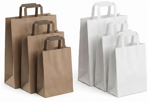 Paper bags with handles - with,