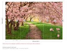Pink Cherry Blossom Trees Wall