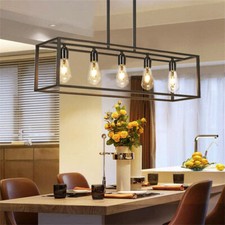 Large Industrial Chandelier Retro Pendant Ceiling Lamp Country Hotel Restaurant
