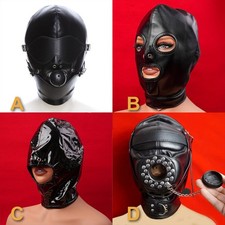 Bondage Full Head Hood Mask