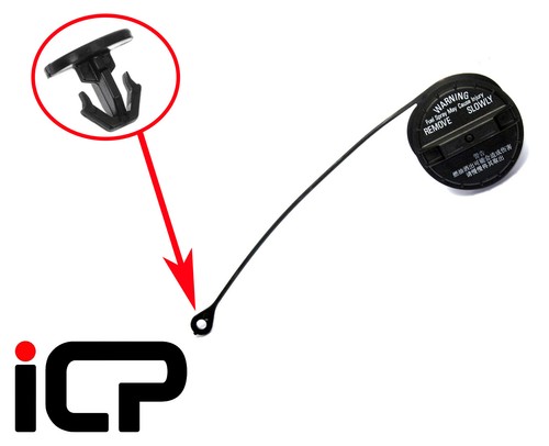 Fuel filler cap strap clip - filler,