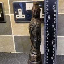 Qwan Yin/Guan Yin Buddha Statue made with cement (possibly) 25cm tall 
