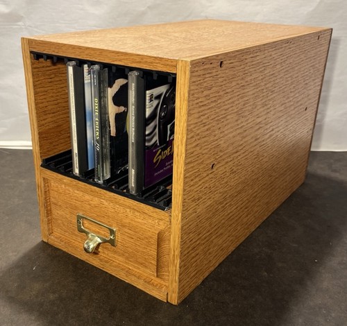 Vintage oak wood storage - vintage,