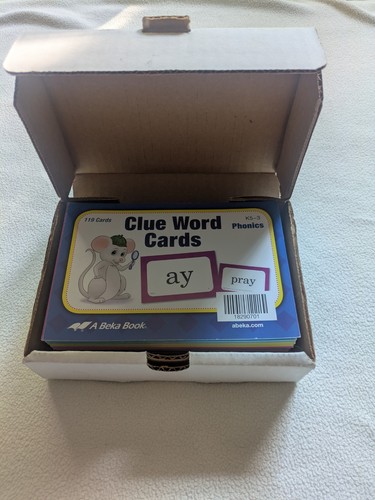 Abeka clue word cards - word,