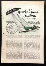 Canoe Tandem Sail Rig 1932 How-To build PLANS wood & metal construction