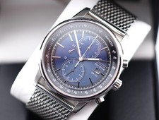 Citizen Eco-Drive Chronograph WR100 Blue Dial Men's Silver Quartz Watch | 42mm