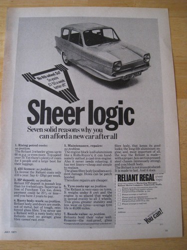 Reliant regal sheer logic you - reliant,